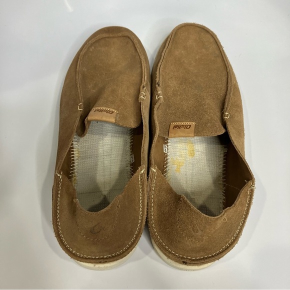 Olukai Nalukai Kala slip on shoes loafers tan brown men’s size 13 casual trendy - Picture 6 of 11